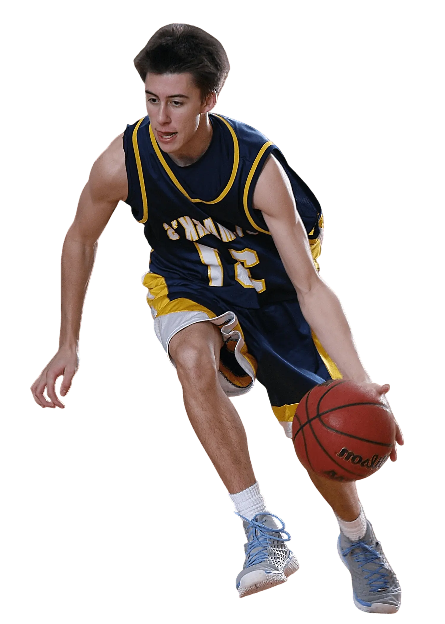Football player in custom uniform